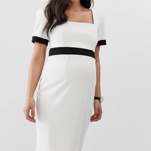 ASOS Maternity Midi dress with pep hem